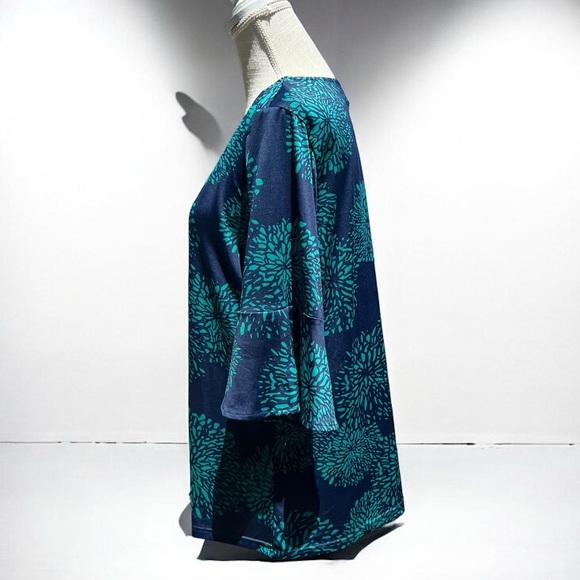 🌻Buckhead Betties "Just Bloom" Blue & Teal Cora Top Size XL - Picture 2 of 7